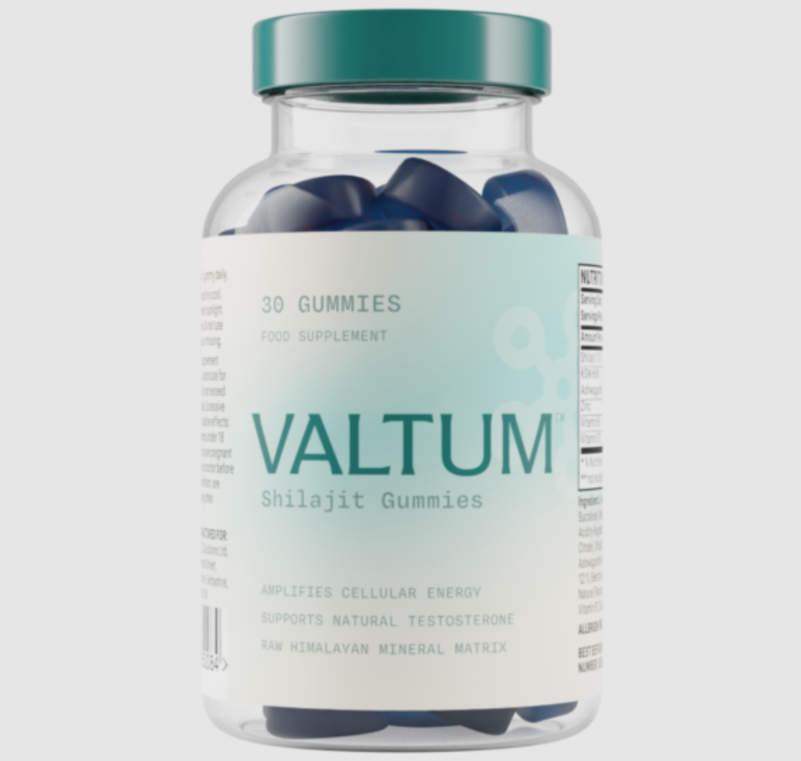Valtum Shilajit Gummies bottle, 30 gummies
